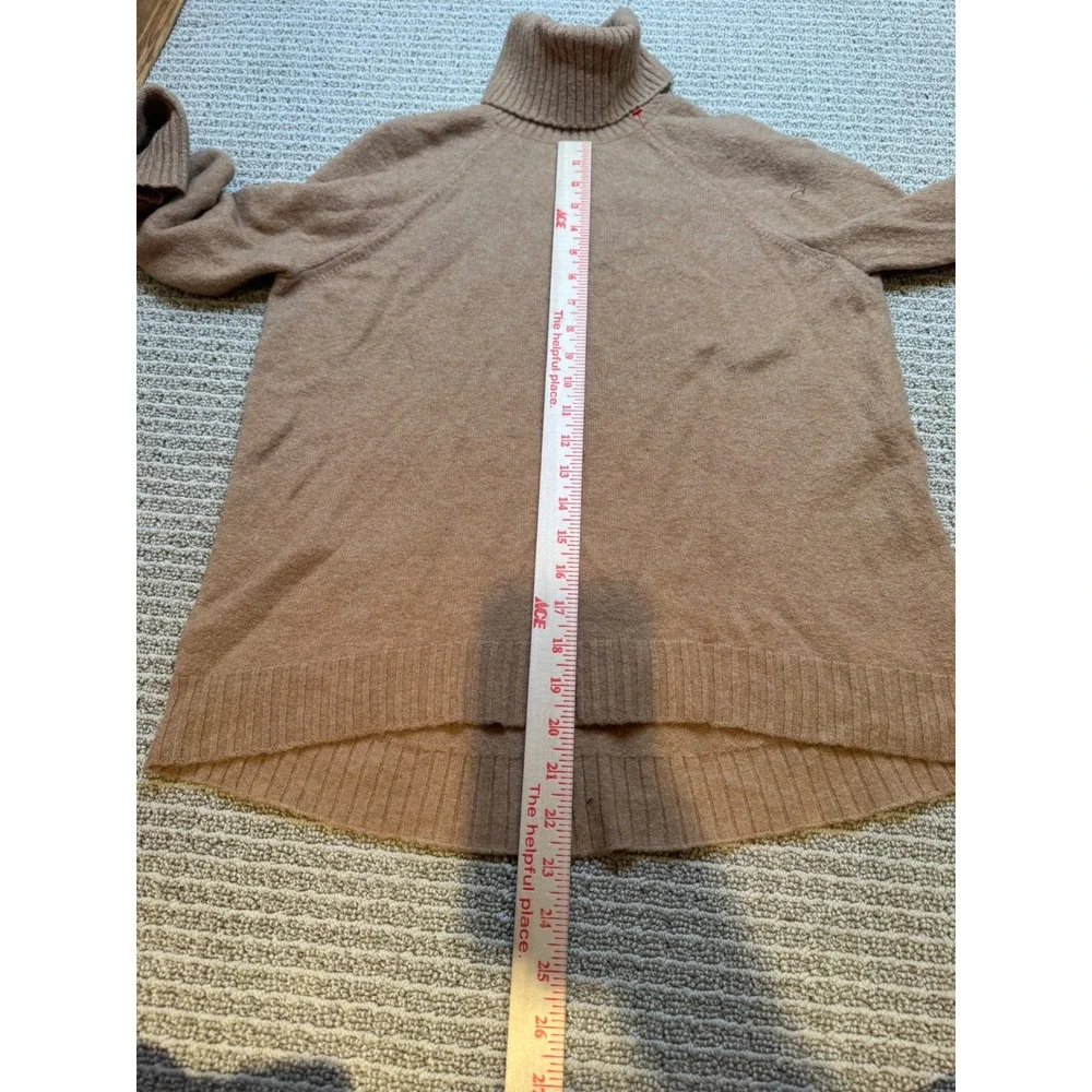 J. Crew XS Camel Alpaca Wool Blend Turtleneck Sweater‎ Oversized Soft Cozy